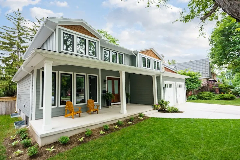 New two-storey home exterior